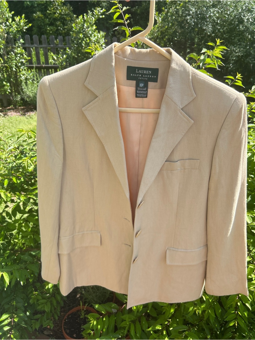 Vintage Ralph Lauren Tan Women's Blazer